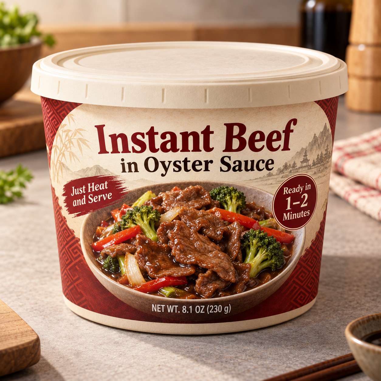 Instant Beef in Oyster Sauce (Just Heat and Serve)