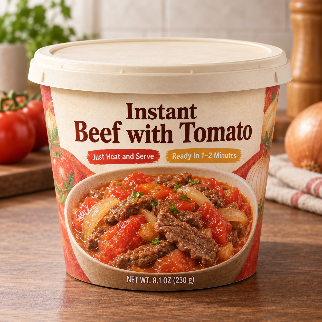 Instant Beef with Tomato (Just Heat and Serve)