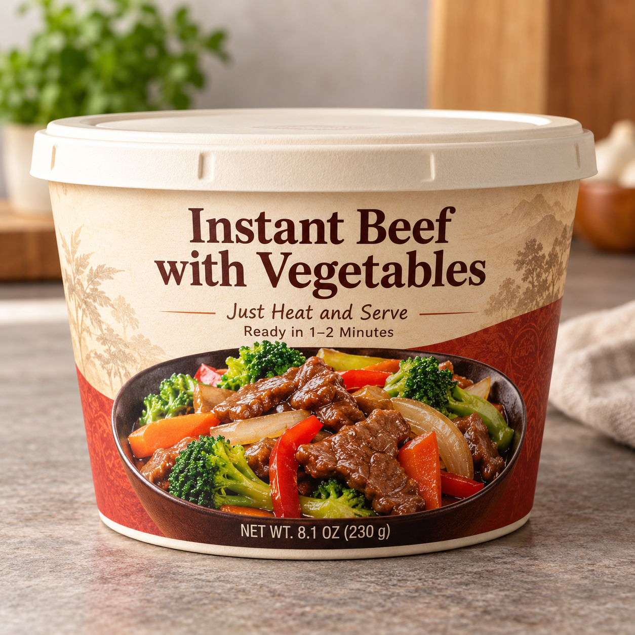 Instant Beef with Vegetables (Just Heat and Serve)