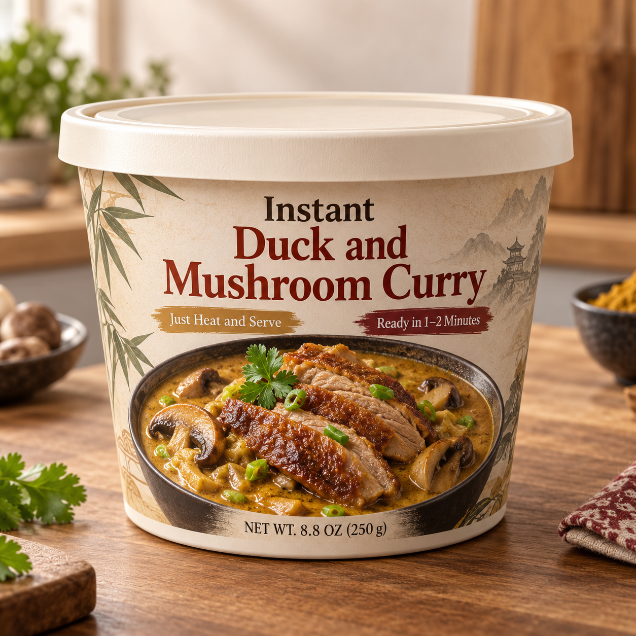 Instant Duck and Mushroom Curry (Just Heat and Serve)