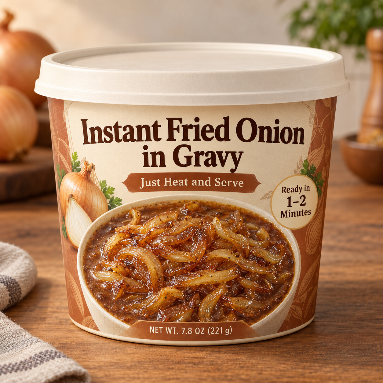 Instant Fried Onion in Gravy (Just Heat and Serve)