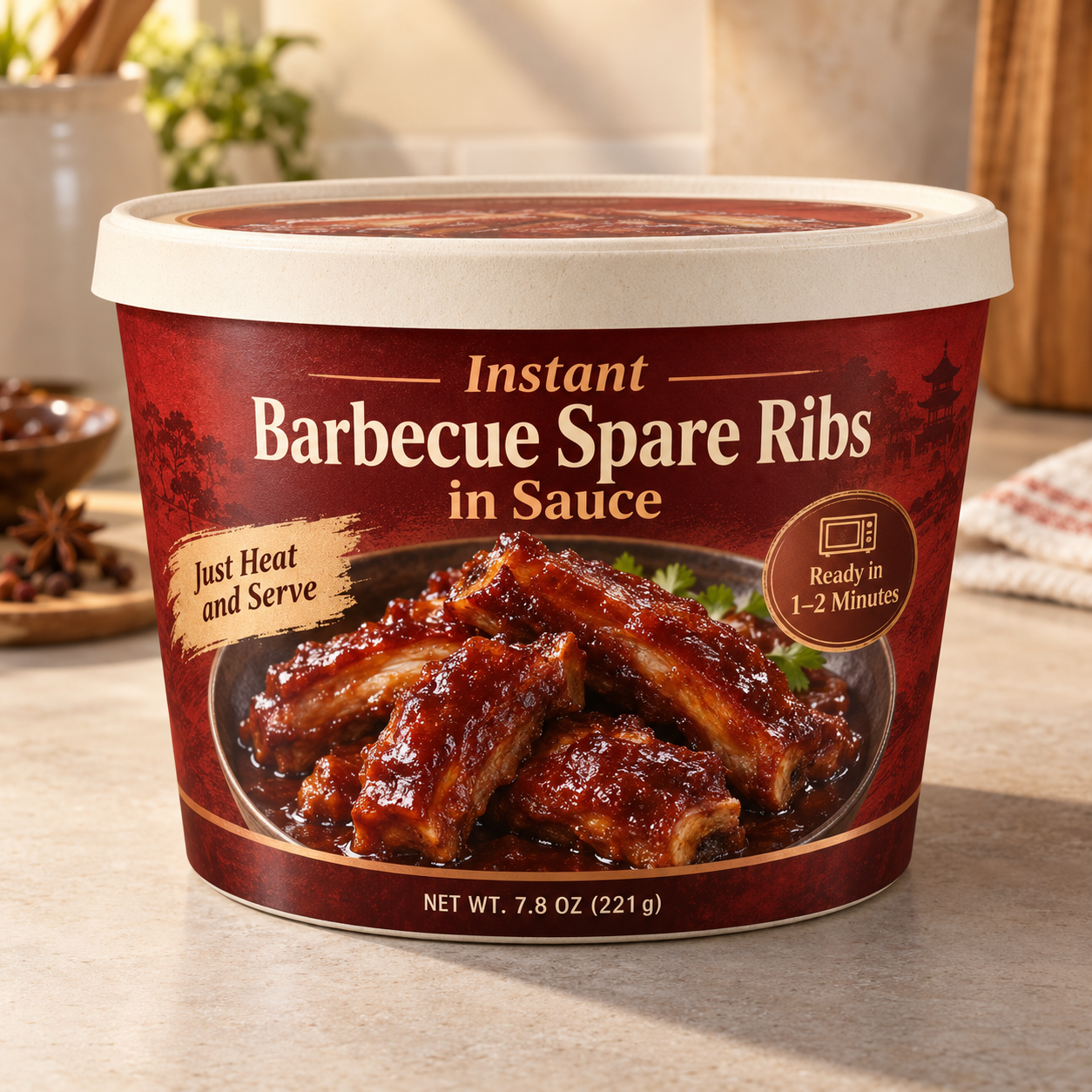 Instant Barbecue Spare Ribs in Sauce (Just Heat and Serve)