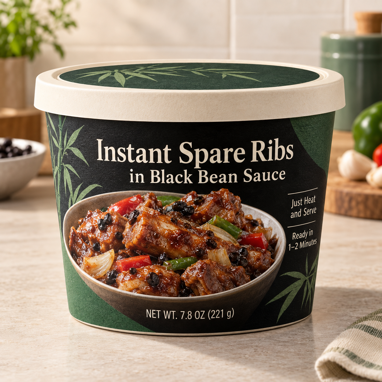 Instant Spare Ribs in Black Bean Sauce (Just Heat and Serve)