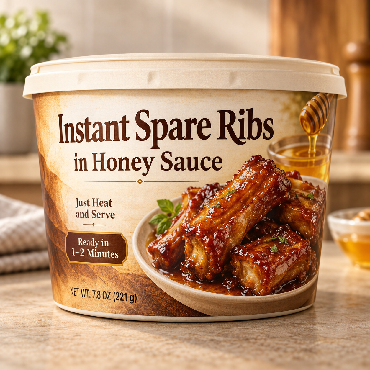 Instant Spare Ribs in Honey Sauce (Just Heat and Serve)