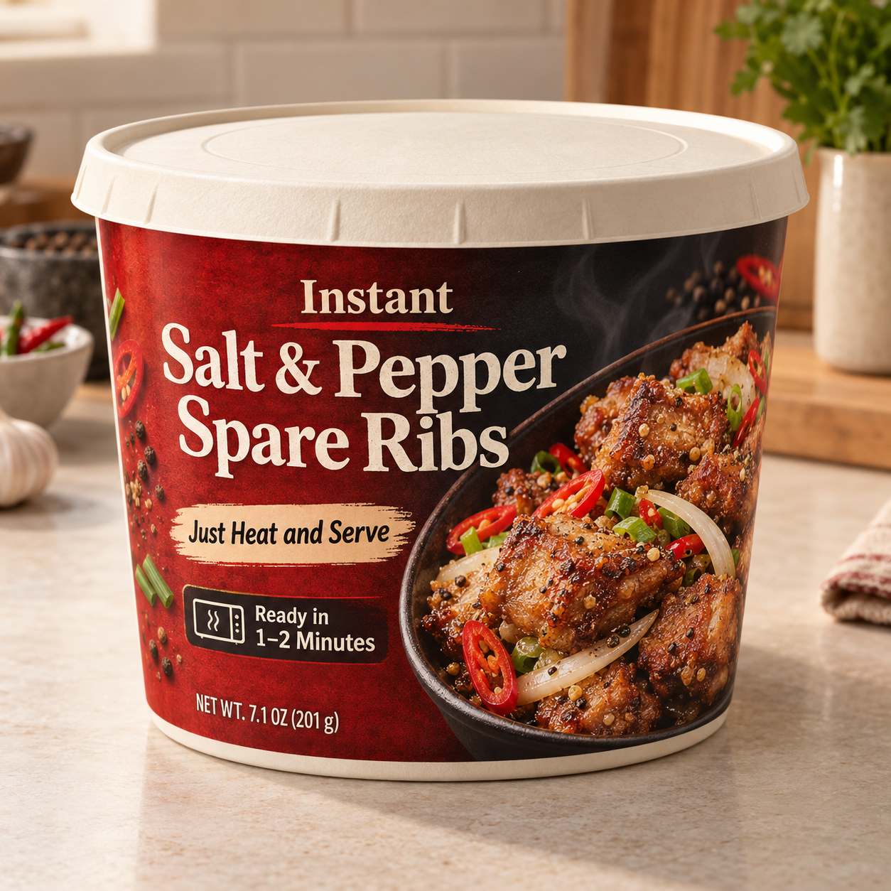 Instant Salt & Pepper Spare Ribs (Just Heat and Serve)
