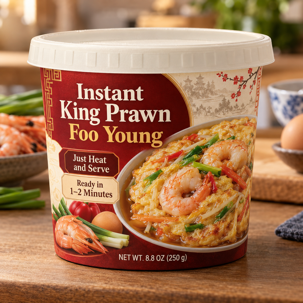 Instant King Prawn Foo Young (Just Heat and Serve)