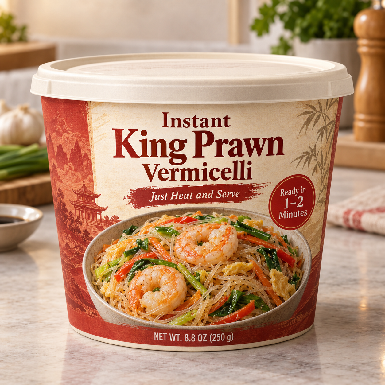 Instant King Prawn Vermicelli (Just Heat and Serve)