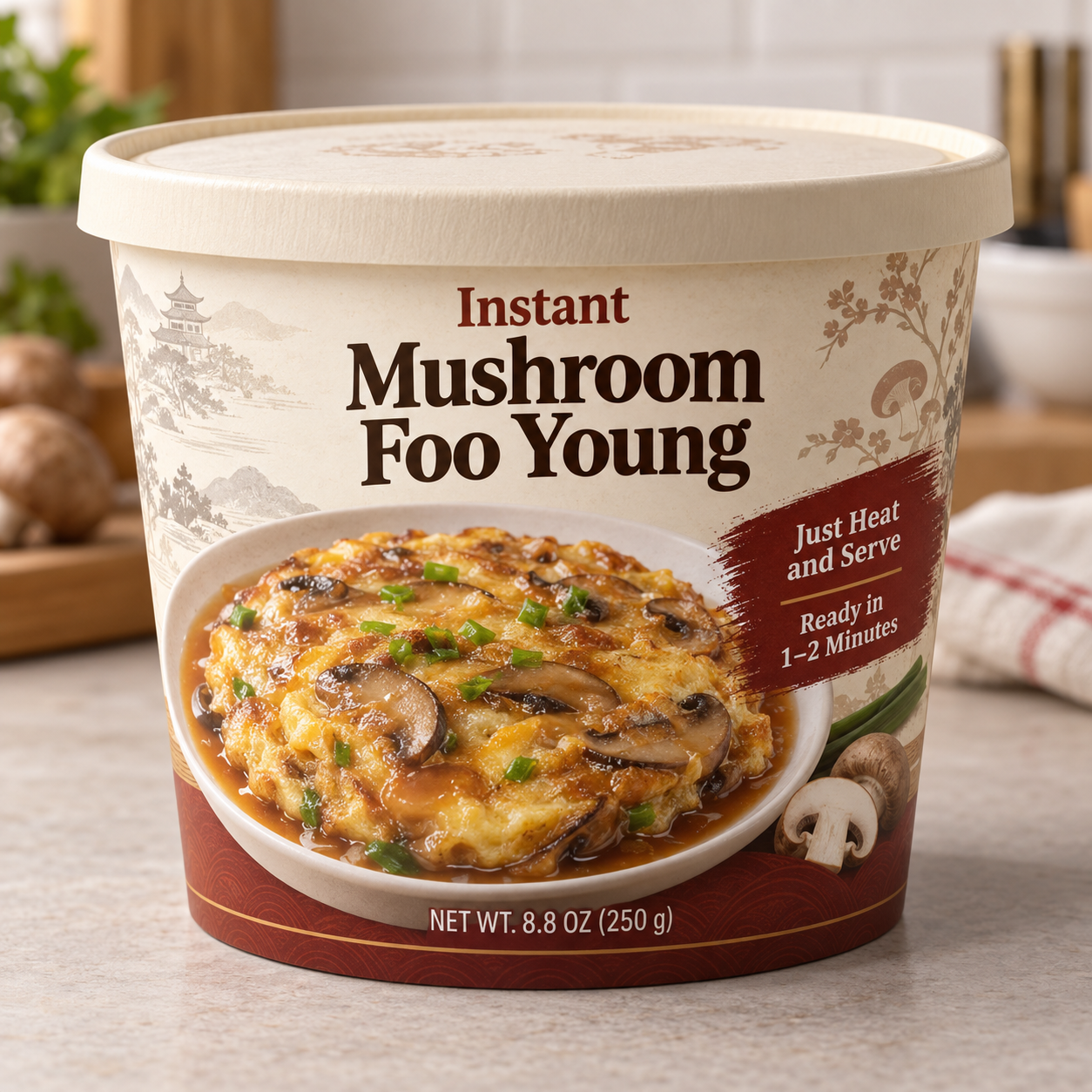 Instant Mushroom Foo Young (Just Heat and Serve)