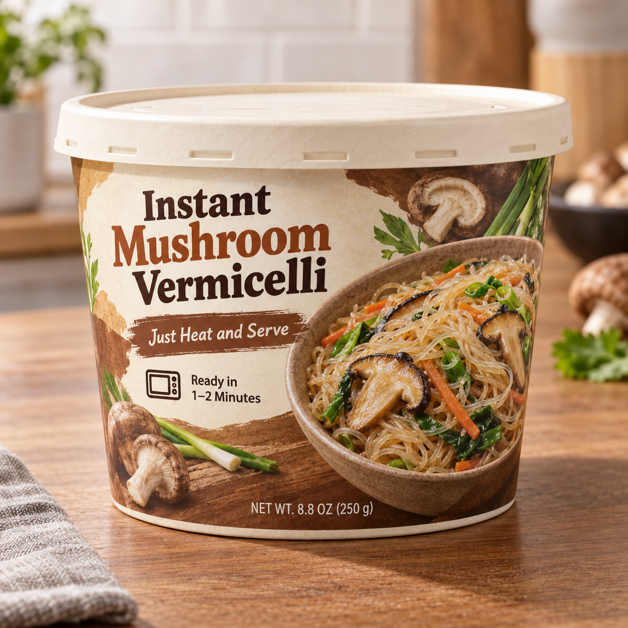 Instant Mushroom Vermicelli (Just Heat and Serve)