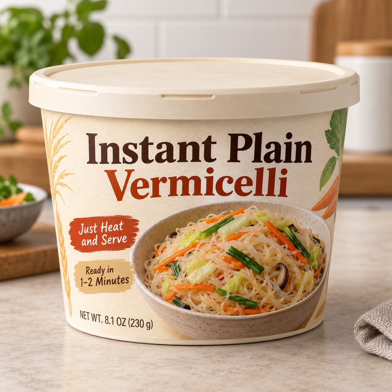 Instant Plain Vermicelli (No Vegetable) (Just Heat and Serve)