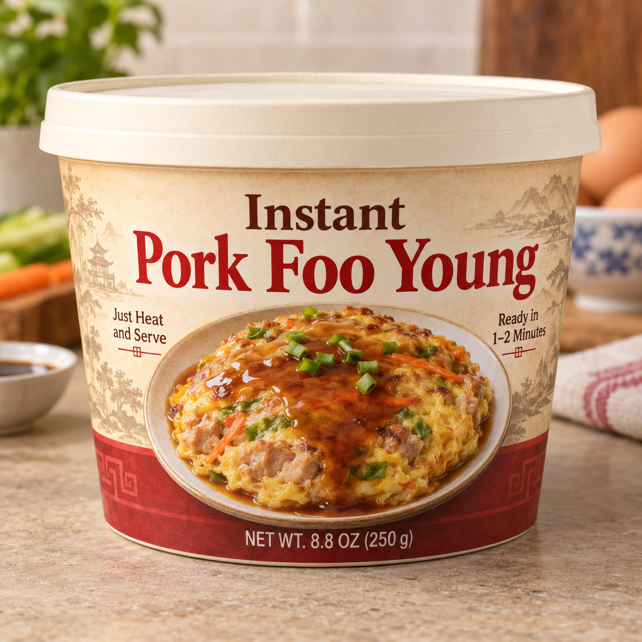 Instant Pork Foo Young (Just Heat and Serve)