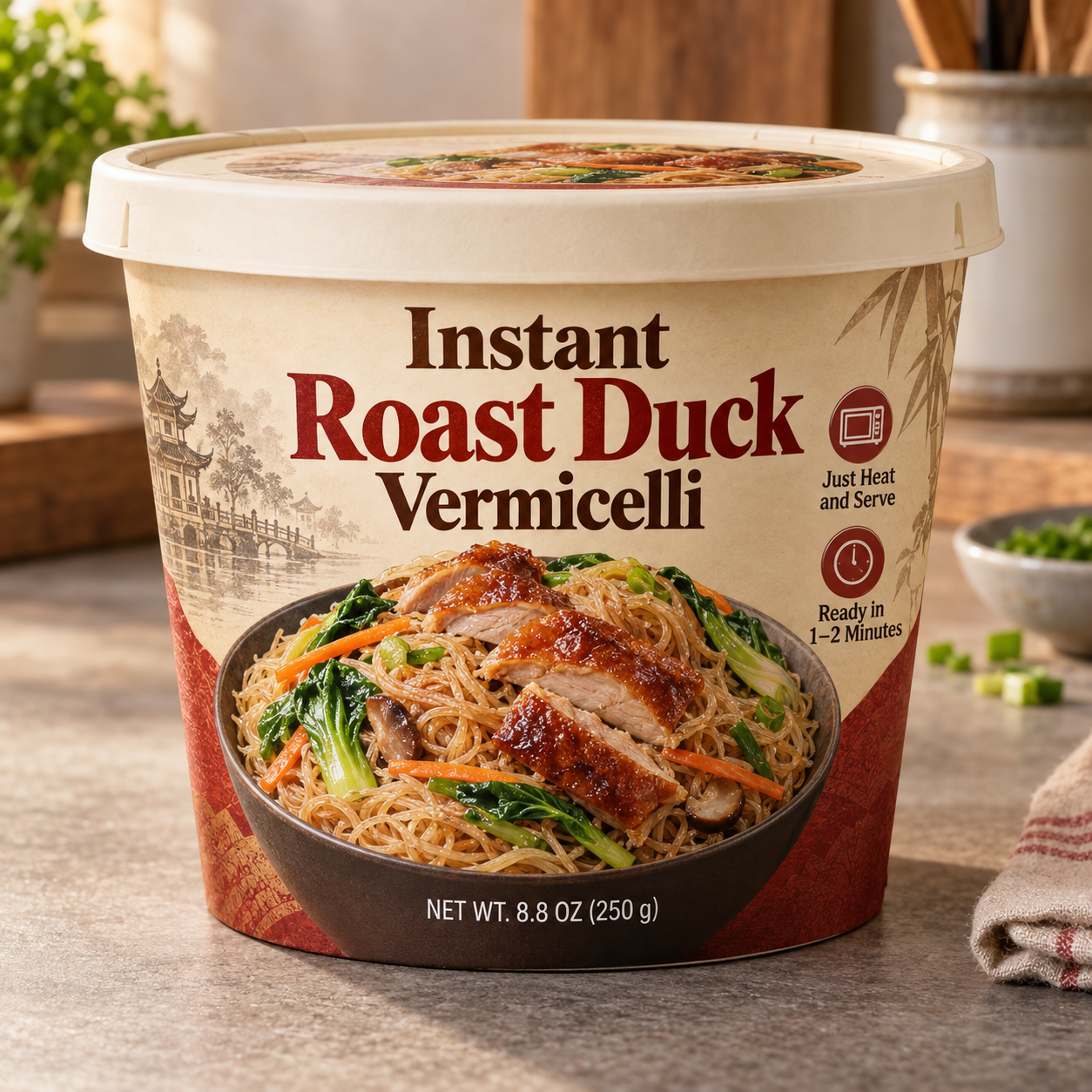 Instant Roast Duck Vermicelli (Just Heat and Serve)