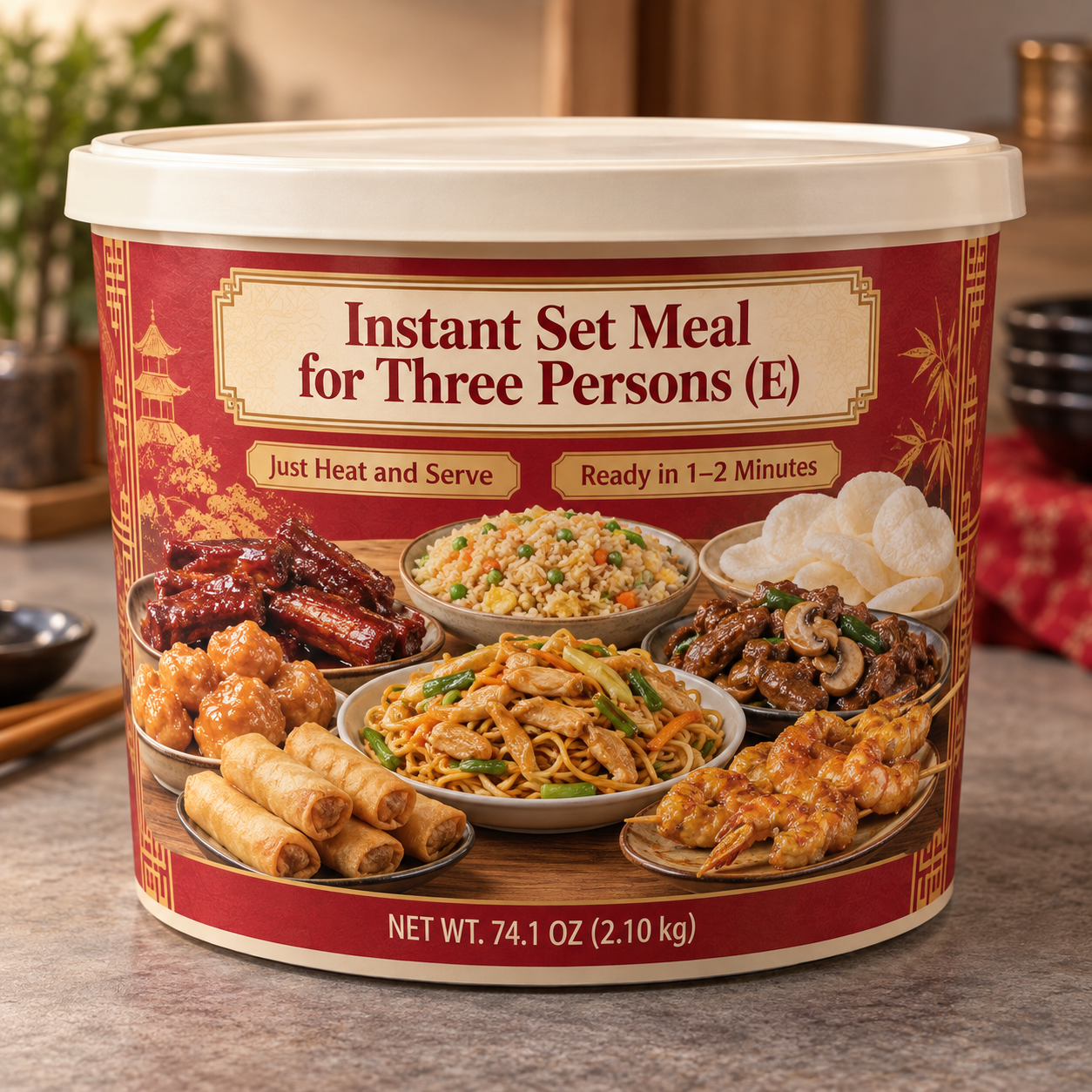 Instant Set Meal for Three Persons (E) (Just Heat and Serve)