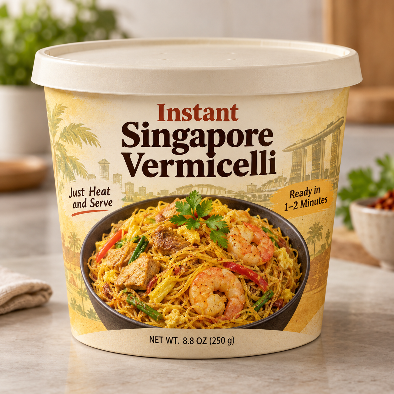 Instant Singapore Vermicelli (Just Heat and Serve)