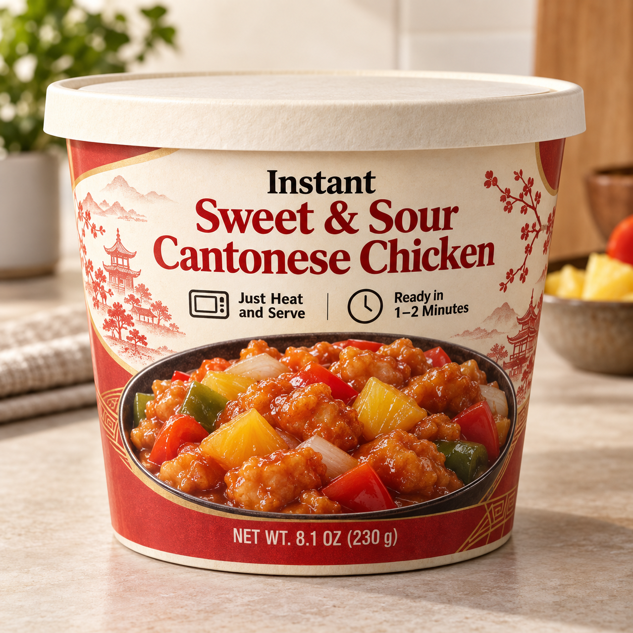 Instant Sweet & Sour Cantonese Chicken (Just Heat and Serve)