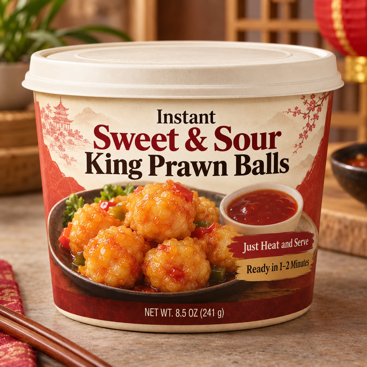 Instant Sweet & Sour King Prawn Balls (Just Heat and Serve)