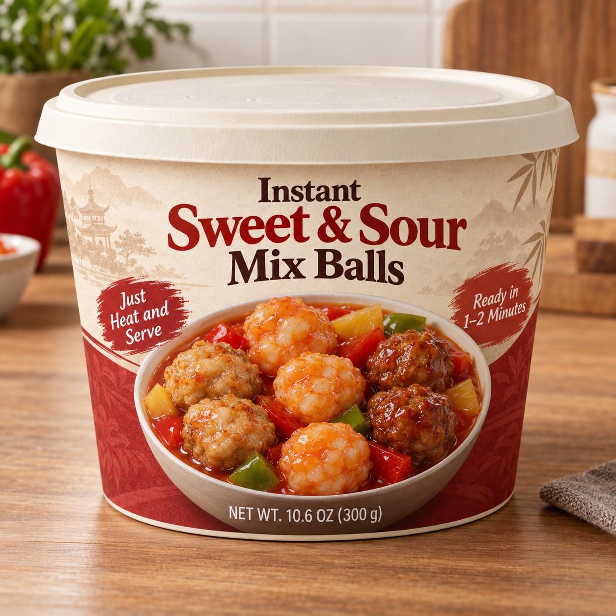 Instant Sweet & Sour Mix Balls (Just Heat and Serve)