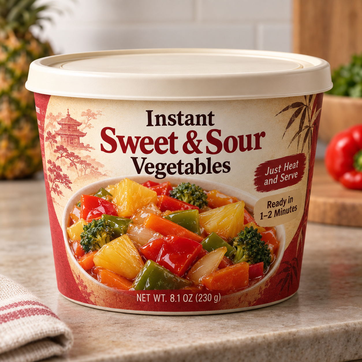 Instant Sweet & Sour Vegetables (Just Heat and Serve)