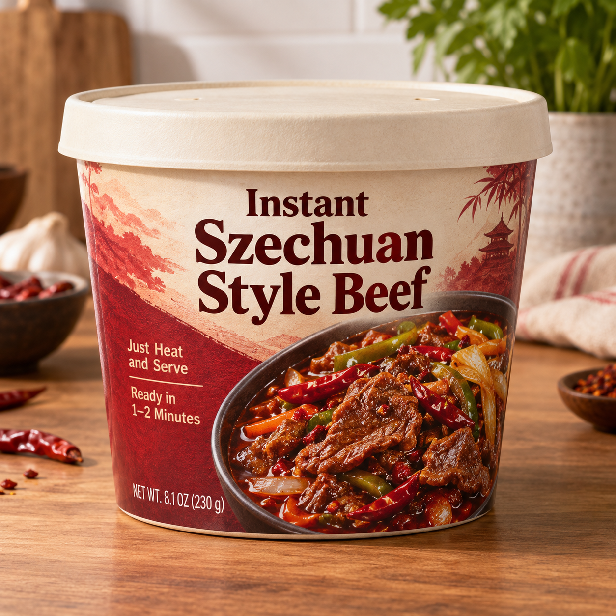 Instant Szechuan Style Beef (Just Heat and Serve)