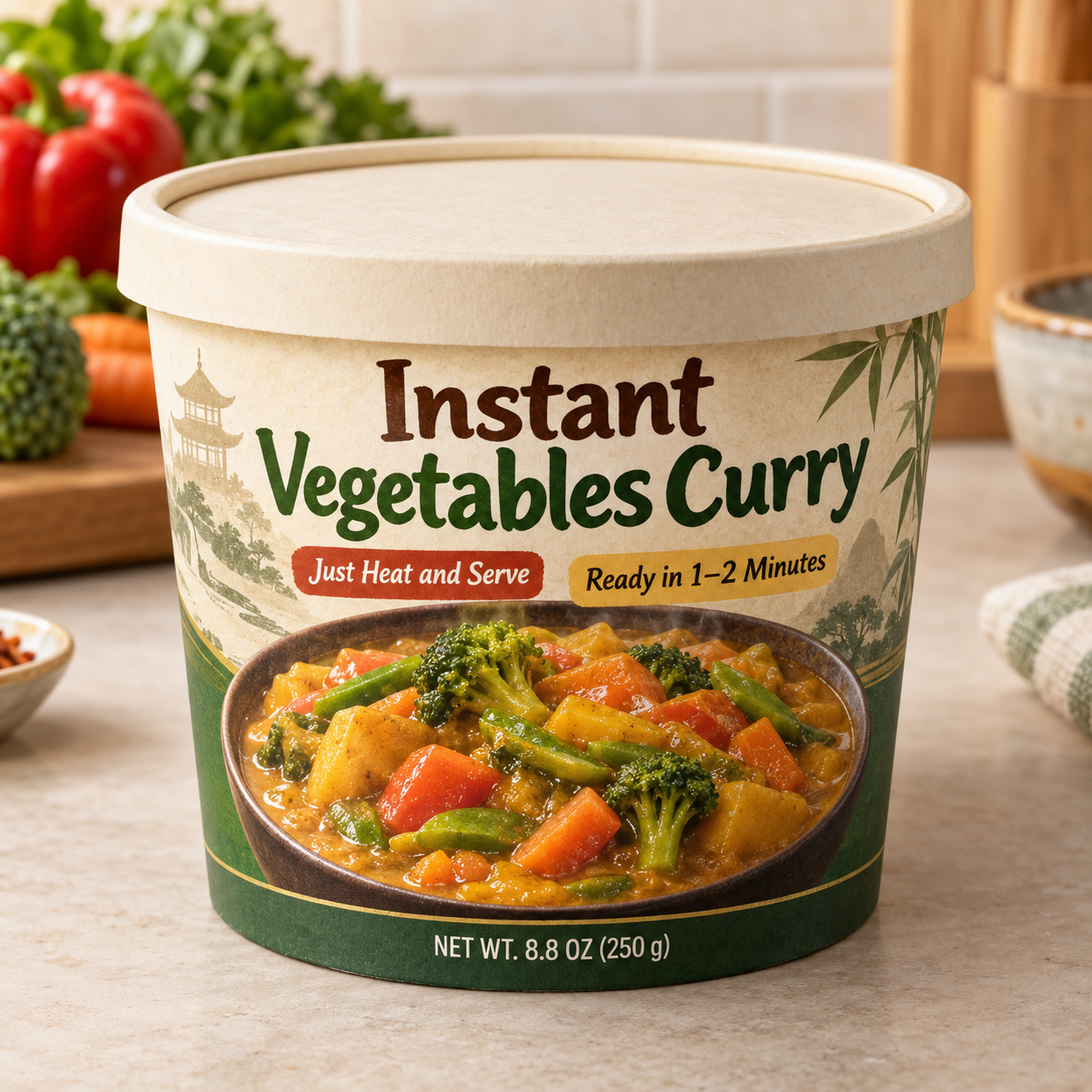 Instant Vegetables Curry (Just Heat and Serve)